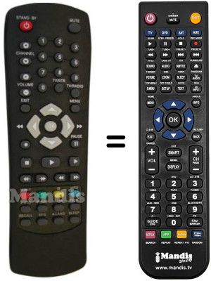 Replacement remote control DIGIQUEST 7000T